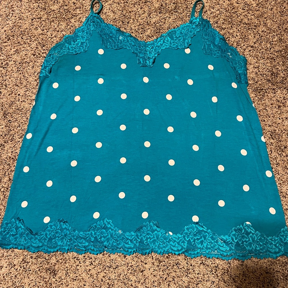 Lane Bryant Teal Lace Cami